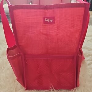 Thirty-One Vibrant Pink Mesh Tote